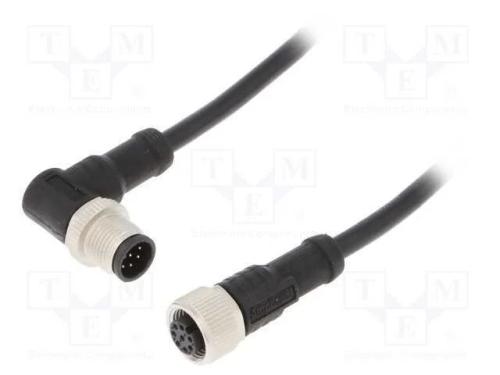 Cabo para Sensores/Automatização, Pin: 8, M12-M12, 1m, Pino, Pino