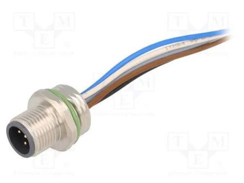 Tomada, M12, Pin: 5, Macho, Código A-Devicenet / Canopen, Fios