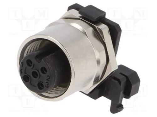 Tomada, M12, Pin: 5, Fêmea, Código A-Devicenet / Canopen, Tht, Ip67