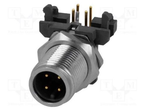 Tomada, M12, Pin: 4, Macho, Código A-Devicenet / Canopen, Tht