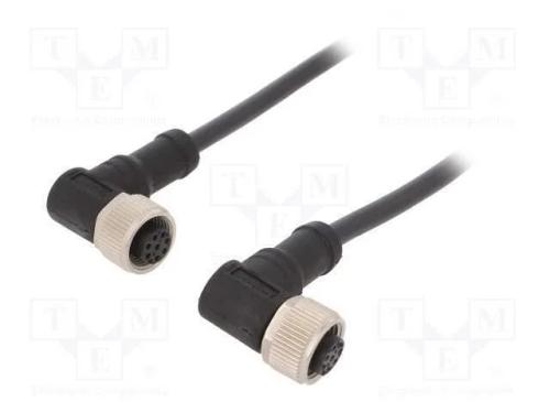 Cabo para Sensores/Automatização, Pin: 8, M12-M12, 1m, Pino, Pino