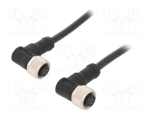 Cabo para Sensores/Automatização, Pin: 8, M12-M12, 1m, Pino, Pino
