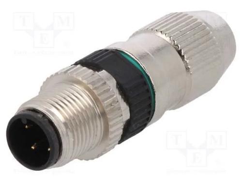 Ficha, M12, Pin: 4, Macho, Código A-Devicenet / Canopen, com Cabo