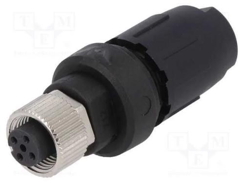 Ficha, M12, Pin: 4, Fêmea, Código A-Devicenet / Canopen, com Cabo