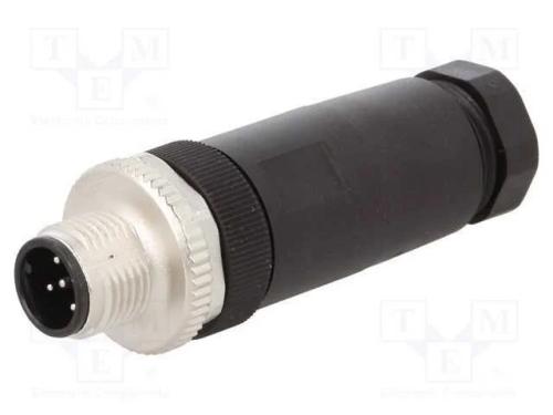 Ficha, M12, Pin: 5, Macho, Código A-Devicenet / Canopen, com Cabo