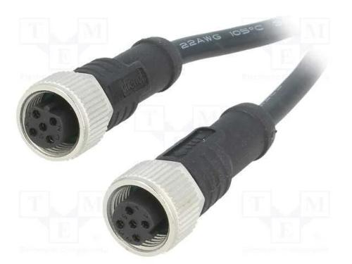 Cabo para Sensores/Automatização, Pin: 5, M12-M12, 1m, Pino, Pino