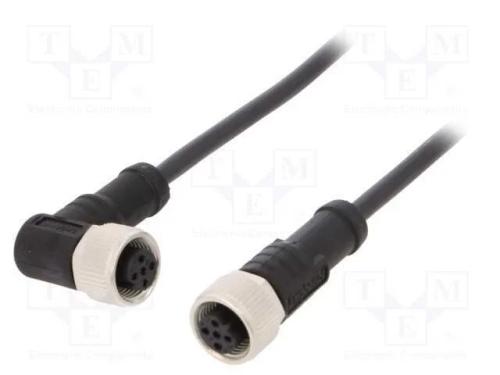 Cabo para Sensores/Automatização, Pin: 5, M12-M12, 1m, Pino, Pino
