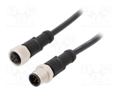 Cabo para Sensores/Automatização, Pin: 5, M12-M12, 1m, Pino, Pino