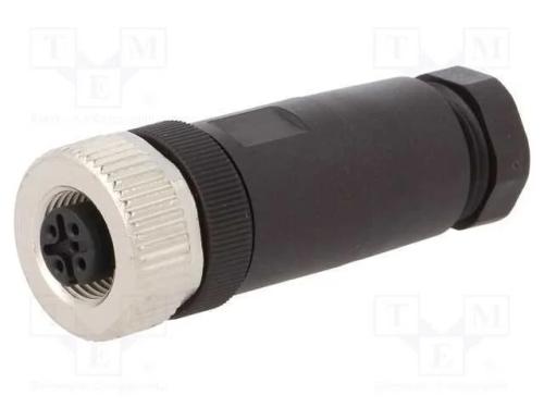 Ficha, M12, Pin: 5, Fêmea, Código A-Devicenet / Canopen, com Cabo