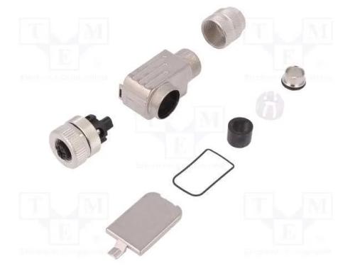 Ficha, M12, Pin: 5, Fêmea, Código B-Profibus, com Cabo, Ip67, 6÷8mm