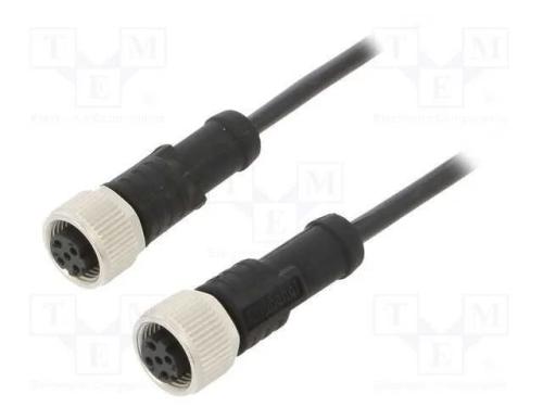 Cabo para Sensores/Automatização, Pin: 4, M12-M12, 1m, Pino, Pino