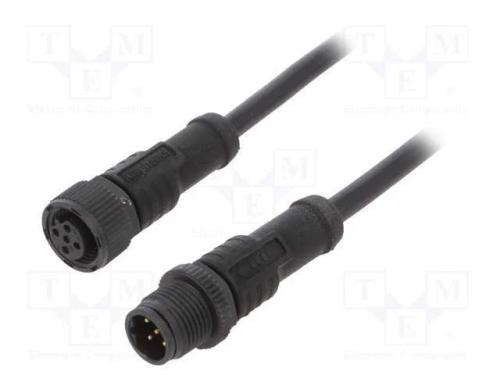 Cabo para Sensores/Automatização, Pin: 5, M12-M12, 1m, Pino, Pino