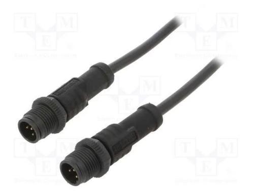 Cabo para Sensores/Automatização, Pin: 5, M12-M12, 1m, Pino, Pino