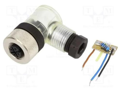 Ficha, M12, Pin: 4, Fêmea, Código A-Devicenet / Canopen, com Cabo