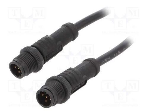 Cabo para Sensores/Automatização, Pin: 5, M12-M12, 1m, Pino, Pino