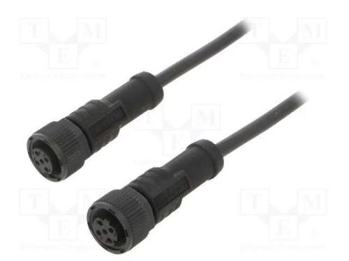 Cabo para Sensores/Automatização, Pin: 4, M12-M12, 1m, Pino, Pino
