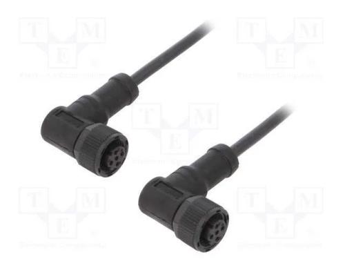 Cabo para Sensores/Automatização, Pin: 4, M12-M12, 1m, Pino, Pino