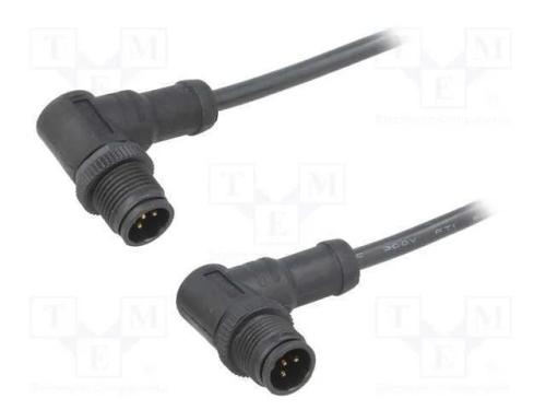 Cabo para Sensores/Automatização, Pin: 4, M12-M12, 1m, Pino, Pino