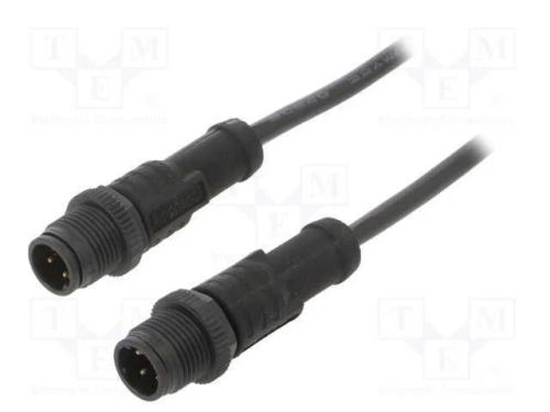 Cabo para Sensores/Automatização, Pin: 4, M12-M12, 1m, Pino, Pino
