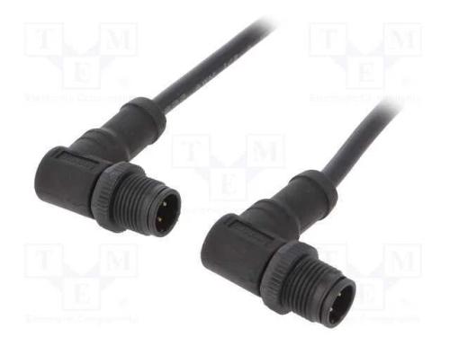Cabo para Sensores/Automatização, Pin: 4, M12-M12, 1m, Pino, Pino