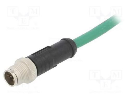 Ficha, M12, PIN: 8, macho, código X-ProfiNET, 5m,.