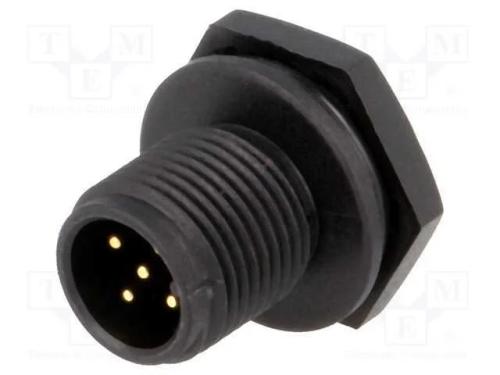 Tomada, M12, Pin: 5, Macho, Código A-Devicenet / Canopen, Solda
