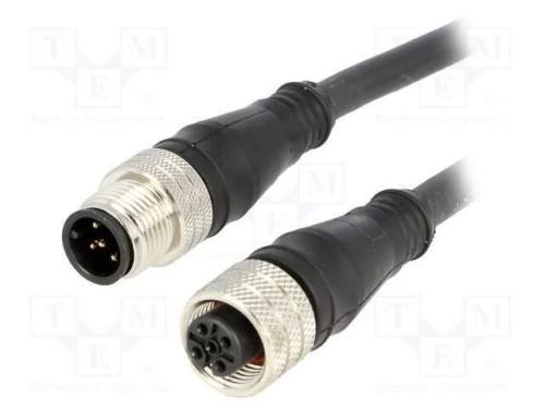 Cabo para Sensores/Automatização, Pin: 5, M12-M12, 2m, Pino, Pino