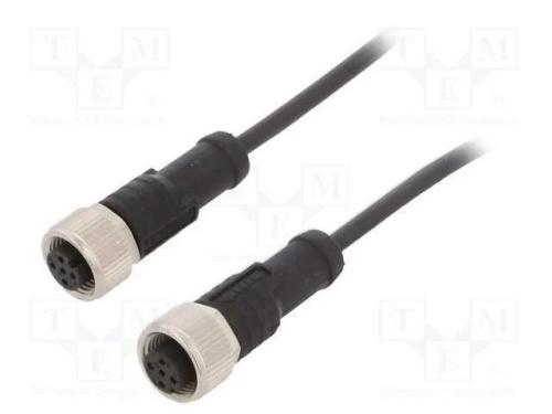 Cabo para Sensores/Automatização, Pin: 4, M12-M12, 2m, Pino, Pino