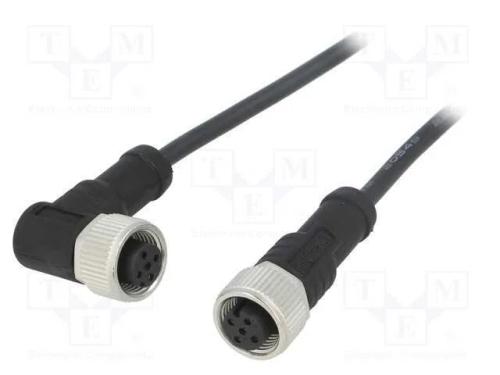 Cabo para Sensores/Automatização, Pin: 4, M12-M12, 1m, Pino, Pino