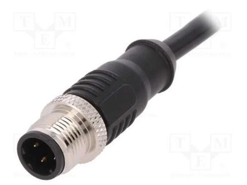 Ficha, M12, PIN: 4, macho, código D-Ethernet, IP6.