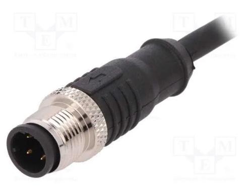 Ficha, M12, PIN: 4, macho, código D-Ethernet, IP6.