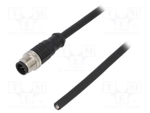Ficha, M12, PIN: 5, macho, código B-Profibus, IP6.