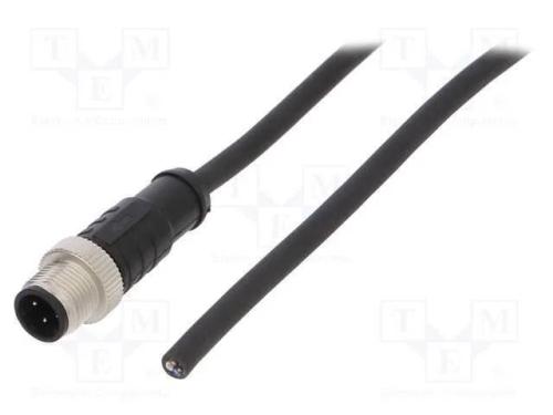 Ficha, M12, PIN: 4, macho, código D-Ethernet, IP6.