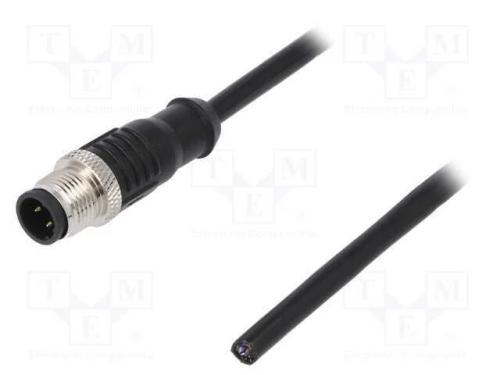 Ficha, M12, PIN: 4, macho, código D-Ethernet, IP6.