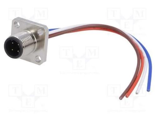 Tomada, M12, PIN: 4, macho, código D-Ethernet, IP.