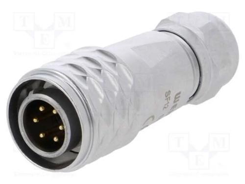 Ficha, SF12, macho, PIN: 6, IP67, 4÷6,5mm, 5A, so.