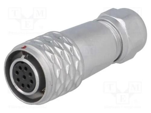Ficha, SF12, fêmea, PIN: 9, IP67, 4÷6,5mm, 3A, so.