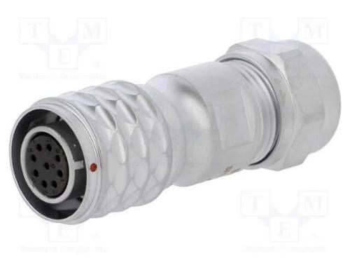 Ficha, SF12, fêmea, PIN: 9, IP67, 5÷8mm, 3A, sold.