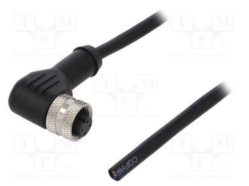 Ficha, M12, PIN: 4, fêmea, código D-Ethernet, IP6.