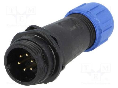 Ficha, SP13, macho, PIN: 6, IP68, 4÷6,5mm, 5A, so.