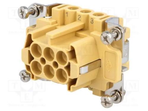 Conector: HDC, fêmea, JEI, PIN: 6, 6+PE, tamanho .