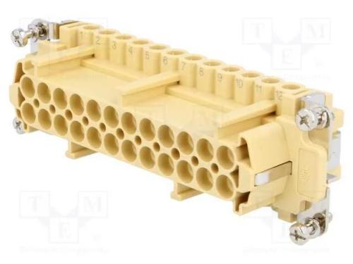 Conector: HDC, fêmea, JEI, PIN: 24, 24+PE, tamanh.