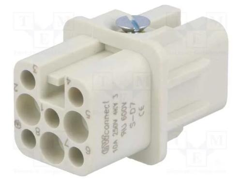 Conector: HDC, inserto de contatos, fêmea, S-D,S-.