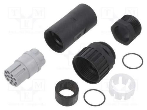 Conector: Din 43651, Ficha, Nr, Fêmea, Pin: 12, Sem Contactos, 5a