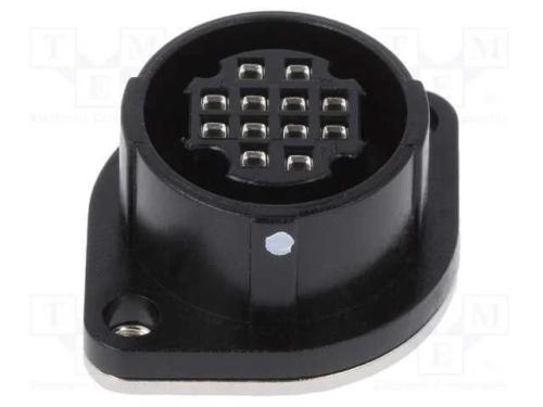 Conector: Redondos, Tomada, Rp17, Fêmea, Pin: 12, Push-Pull, 2a, Tht