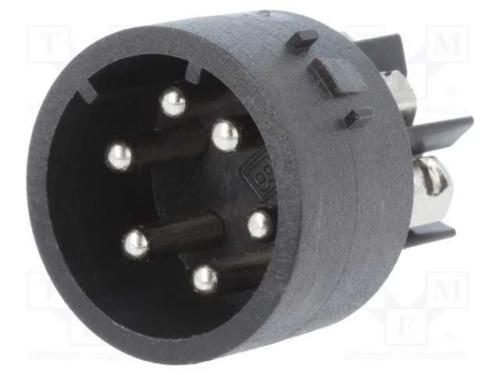 Conector: Redondos, Inserto de Contatos, Macho, Pin: 6, Niquelado