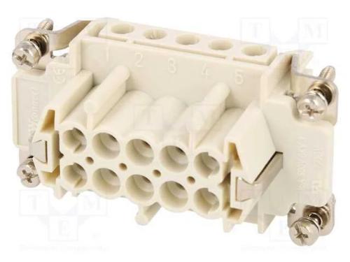 Conector: HDC, inserto de contatos, fêmea, S-E, P.