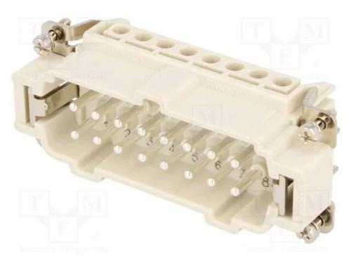 Conector: HDC, inserto de contatos, macho, S-E, P.