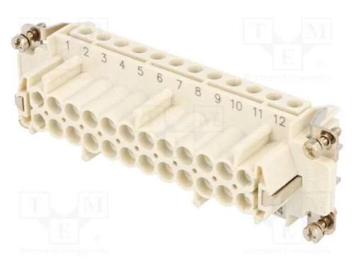 Conector: HDC, inserto de contatos, f&ecirc;mea, S-E, P.