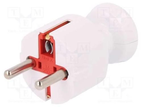 Conector: de alimentação, macho, ficha, 2P+PE, 25.